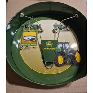 John Deere Paper Plate Holder Brand New The Tin Box Company Picnic